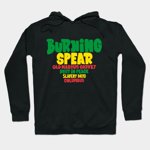 Burning Spear Reggae Tribute - Rasta Vibes Design Hoodie by Boogosh